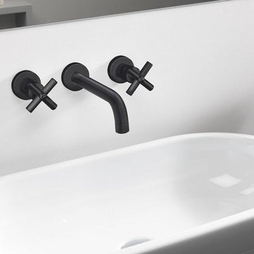 Aquatica Celine-242 Wall Mounted Sink Faucet – Black Matte