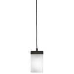 Toltec - Nouvelle 1-Light Cord Mini Pendant, Espresso/Square White Muslin - Enhance your space with the Nouvelle 1-Light Cord Mini Pendant. Installation is a breeze - simply connect it to a 120 volt power supply and enjoy. Achieve the perfect ambiance with its dimmable lighting feature (dimmer not included). This pendant is energy-efficient and LED-compatible, providing you with long-lasting illumination. It offers versatile lighting options, as it is compatible with standard medium base bulbs. The pendant's streamlined design, along with its durable glass shade, ensures even and delightful diffusion of light. Choose from multiple finish and color variations to find the perfect match for your decor.