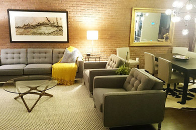 Inspiration for a small transitional open concept living room remodel in Toronto