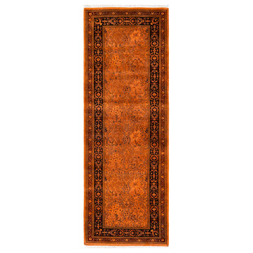Fine Vibrance, One-of-a-Kind Hand-Knotted Area Rug Gold, 2' 8" x 7' 9"