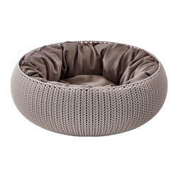 KNIT Cozy Small Sandy Resin Pet Bed - Dog Beds