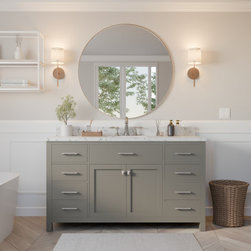 Caroline 60'' Grey Bathroom Vanity - Bathroom Vanities And Sink Consoles