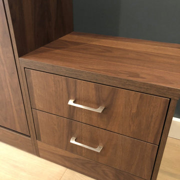 Smoked Walnut Shinnoki Office/Guest Room with Wall Bed
