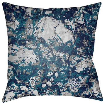 Textures by Surya Poly Fill Pillow, Navy/Denim/Dark Blue, 22' x 22'