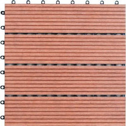 Naturesort - Deck Tiles: Bamboo Composite Deck Tiles (4-Slat) N4-OT02 - Deck Tiles And Planks