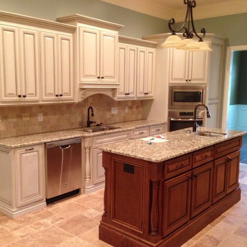 Alabaster White glazed with Harvest island