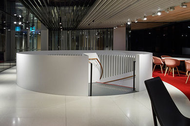 Mittelgroße Moderne Treppe mit Metall-Setzstufen in Sydney