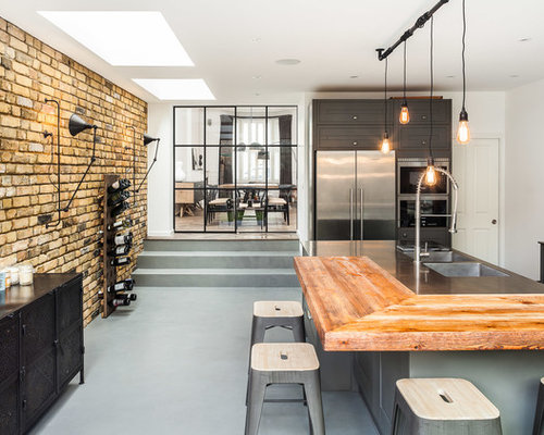Industrial Kitchen Design Ideas & Remodel Pictures | Houzz