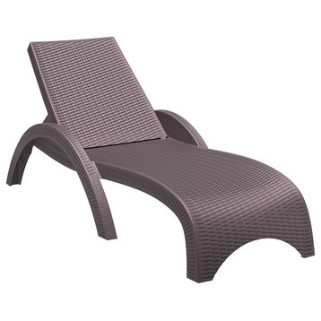 Compamia Miami Outdoor Chaise Lounges, Set of 2, Brown