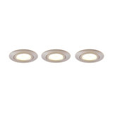 Set of 3 LED recessed lights Andrej, matt nickel