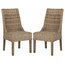 Safavieh Tristan Arm Chairs, Natural, Set of 2