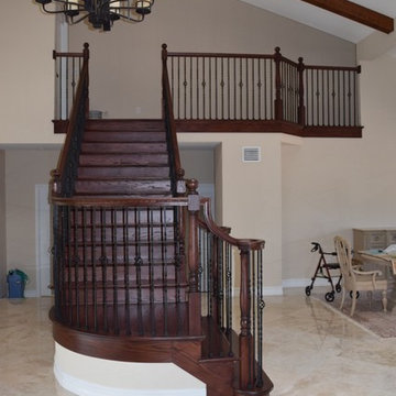 Dark Wood and Iron Balusters