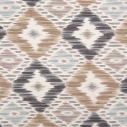 Gray/Taupe Ikat Accent Napkin - Dinnerware
