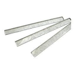 1x12 Glossy White Deco Subway Glass Mosaic Tiles - Home Accessories & Decor