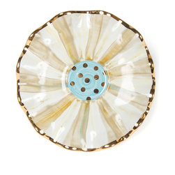 Parchment Check Saucer | MacKenzie-Childs - Dinner Plates