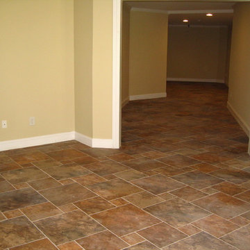 Basement tile installation