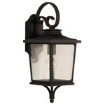 Craftmade - Tillman Small 1 Light Outdoor Lantern, Dark Bronze Gilded - Tillman is a striking fixture designed for a variety of architectural styles.  Featuring a scroll arm and curved roof paired with the clean lines and seeded glass, the Tillman creates a welcome invitation to all your guests.