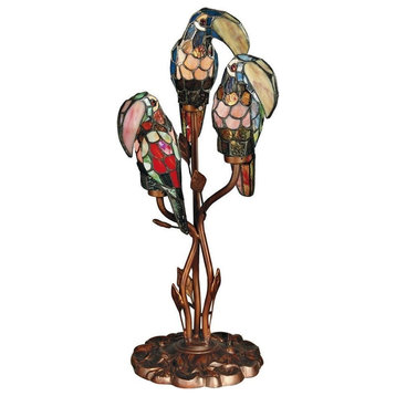 Dale Tiffany TA60179 Three Parrots - Three Light Table Lamp