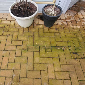 Pressure Washing Paver Stone Patio for an Open-house Port Moody BC Canada