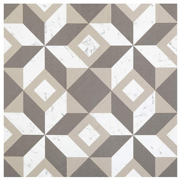 Achim Home Furnishing Retro 12" x 12" Self Adhesive Floor Tiles Prism Marble 20