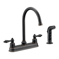 Designers Impressions - Designers Impressions 658847 Oil Rubbed Bronze Kitchen Faucet With Sprayer - Kitchen Faucets