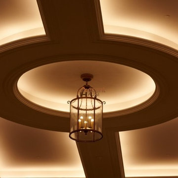 Round Patterned Ceiling in Family Room in a House Toronto