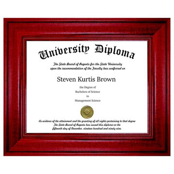 Single Diploma / Document Frame, Premium Cherry, 12"x15"