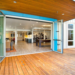 Juniper Decking at Atlas Apartments - Deck Tiles And Planks