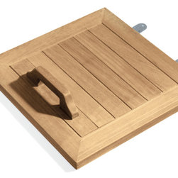 Oxford Garden - Trash Receptacle Hinged Lid - Outdoor Trash Cans