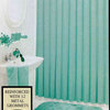 Vinyl Shower Liner With Magnets And Grommets, Green