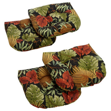 19" U-Shaped Outdoor Tufted Chair Cushions, Set of 4, Maui