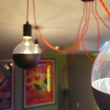 A High-Tech Basement Redesign Infused with Art and Innovation