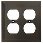 Cosmas - Cosmas 25012-ORB Oil Rubbed Bronze Double Duplex Outlet Wall Plate - Finish: Oil Rubbed Bronze