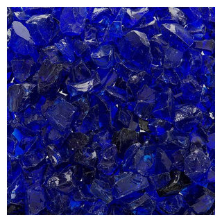 Crushed Fire Glass - Cobalt Blue 1/2 to 3/4 10 lb. Jar