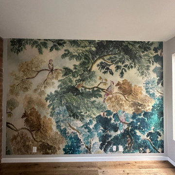 Non-woven digital mural Wallpaper Installation