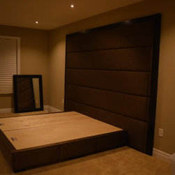 Custom Platform Bed w/ Headboard - Panel Beds
