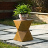 Multi-functional MGO Faux Wood Garden Stool or Plant Stand or Accent Table