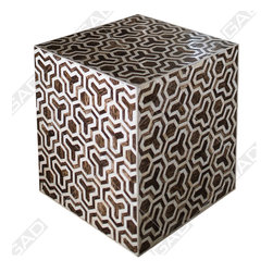 BONE AND WOOD END TABLE - Furniture