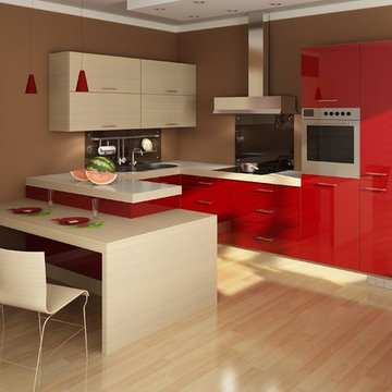 Red Lacquered kitchen