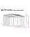 Arrow Classic 10 ftx14 ft Galvanized Steel Patio Storage Shed Flute Grey