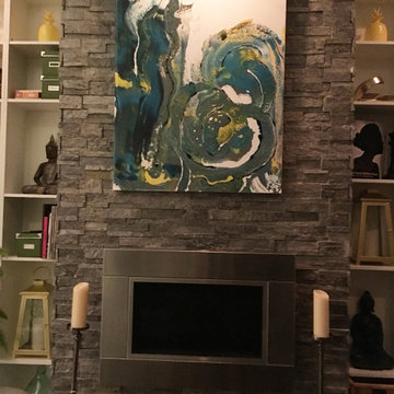 Contemporary Commissioned Colorful Abstract Canvas Paintings