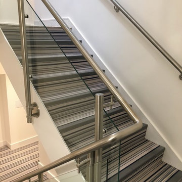 Glass stair balustrades
