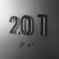 Lighted Room Number Apartment Address Plague  + Braille Luxello - House Numbers