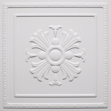 White Floral 3D Wall Panels, Set of 10, Covers 26.9 Sq Ft