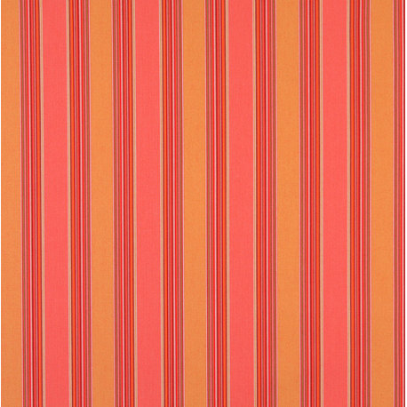 Orange, Striped Indoor Outdoor Marine Scotchgard Upholstery Fabric By The Yard