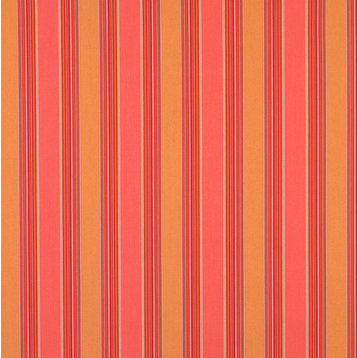 Orange, Striped Indoor Outdoor Marine Scotchgard Upholstery Fabric By The Yard