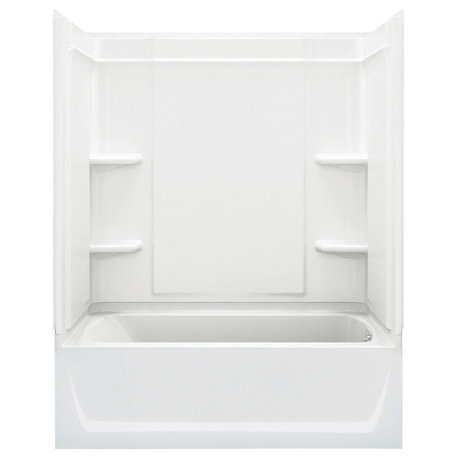 Sterling Ensemble 60"x30"x18.75" Vikrell Left or Right-Hand Shower Kit, White