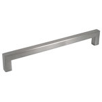 Celeste Designs - Celeste Square Bar Pull Cabinet Handle Brushed Nickel Stainless 12mm, 8" - Mounting hardware included. Comes with a lifetime warranty against rust and tarnish. Made from rust-resistant stainless steel. The items are hollow and lightweight, yet durable. The brushed nickel finish, also called satin nickel, matches stainless steel appliances. The edges are smooth for safety. The style is bold and modern. Hole spacing is 8".