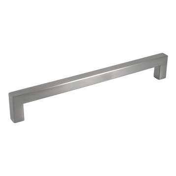 Celeste Square Bar Pull Cabinet Handle Brushed Nickel Stainless 12mm, 8"