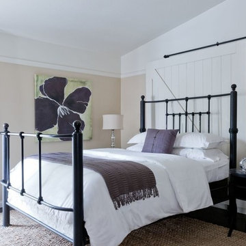 Bedroom Ensuite with Barn Door Headboard